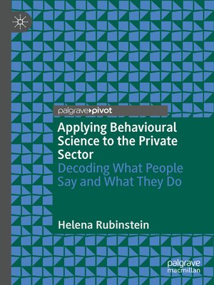 cover image of Applying Behavioural Science to the Private Sector